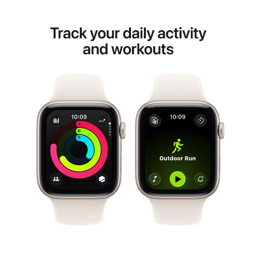 Εικόνα της Apple Watch SE 3 GPS 44mm Aluminium Starlight with Starlight Sport Band (S/M) MEH34QL/A