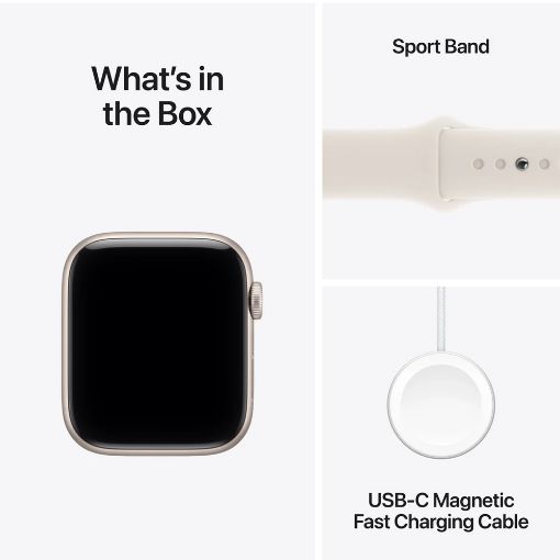 Εικόνα της Apple Watch SE 3 GPS 44mm Aluminium Starlight with Starlight Sport Band (M/L) MEHJ4QL/A