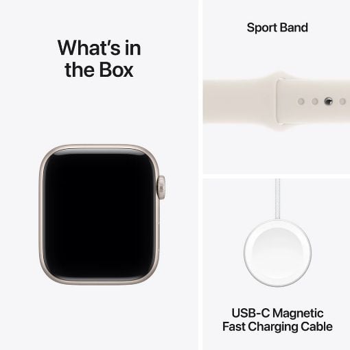Εικόνα της Apple Watch SE 3 GPS 40mm Aluminium Starlight with Starlight Sport Band (S/M) MEH34QL/A