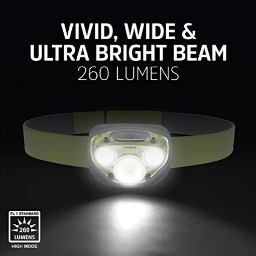Εικόνα της Σετ Φακός Κεφαλής Energizer Vision HD 3 LED 260lm IPX4 Green με Θήκη Φαναριού + Μπαταρίες ΑΑΑ 3τμχ 20470