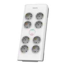 Εικόνα της Πολύπριζο Ασφαλείας Philips 8 Θέσεων 2m Λευκό SPN7080WA/GRS
