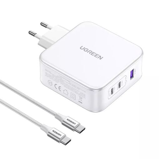 Εικόνα της Φορτιστής Ugreen CD289 USB-A  & 2xUSB-C GaN2 140W White 15339