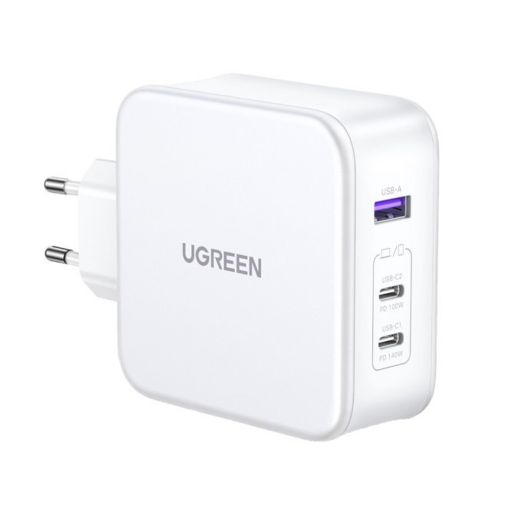 Εικόνα της Φορτιστής Ugreen CD289 USB-A  & 2xUSB-C GaN2 140W White 15339