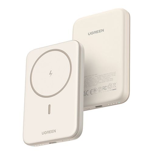 Εικόνα της Power Bank Ugreen PB560 Magnetic Wireless 5000mAh 15W Beige 25207