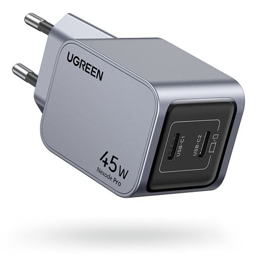 Εικόνα της Φορτιστής Ugreen Nexode Pro 2 x USB-C GaN 45W Grey 35008