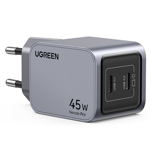 Εικόνα της Φορτιστής Ugreen Nexode Pro 2 x USB-C GaN 45W Grey 35008