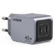 Εικόνα της Φορτιστής Ugreen Nexode Pro 2 x USB-C GaN 45W Grey 35008