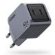 Εικόνα της Φορτιστής Ugreen Nexode Pro 2 x USB-C GaN 45W Grey 35008