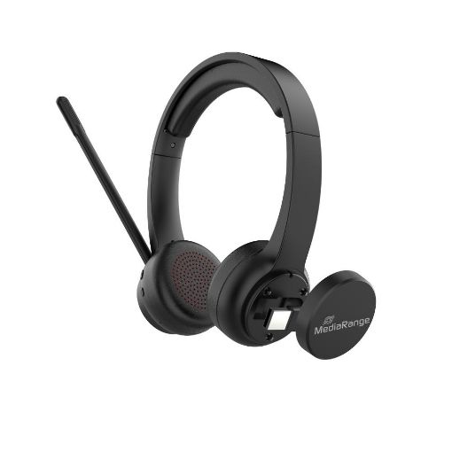 Εικόνα της Ηeadset MediaRange Bluetooth Black MROS307