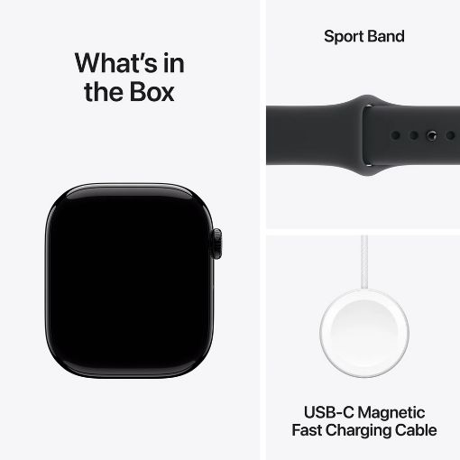 Εικόνα της Apple Watch Series 11 GPS 46mm Aluminium Jet Black with Black Sport Band (S/M) MEUW4QL/A