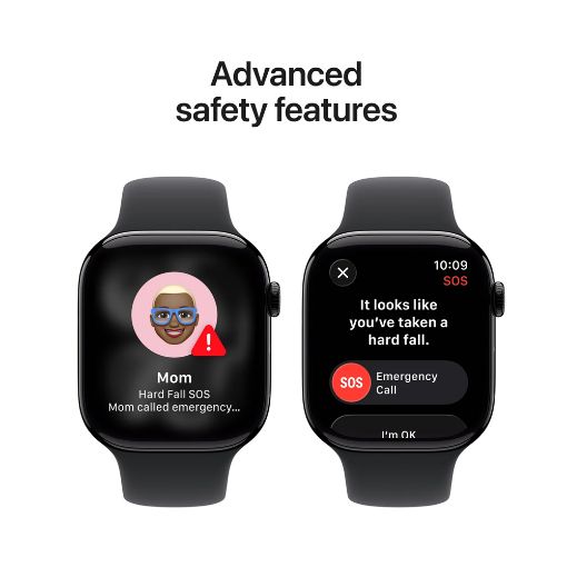 Εικόνα της Apple Watch Series 11 GPS 46mm Aluminium Jet Black with Black Sport Band (S/M) MEUW4QL/A