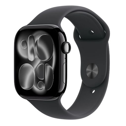 Εικόνα της Apple Watch Series 11 GPS 46mm Aluminium Jet Black with Black Sport Band (S/M) MEUW4QL/A