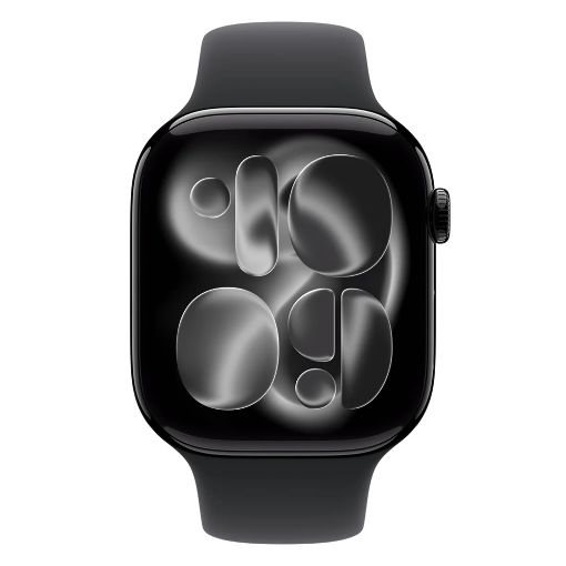 Εικόνα της Apple Watch Series 11 GPS 46mm Aluminium Jet Black with Black Sport Band (S/M) MEUW4QL/A