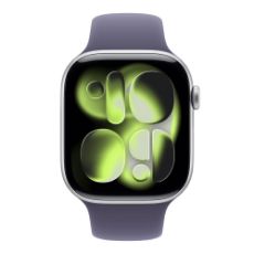 Εικόνα της Apple Watch Series 11 GPS 46mm Aluminium Silver with Purple Fog Sport Band (S/M) MEV94QL/A