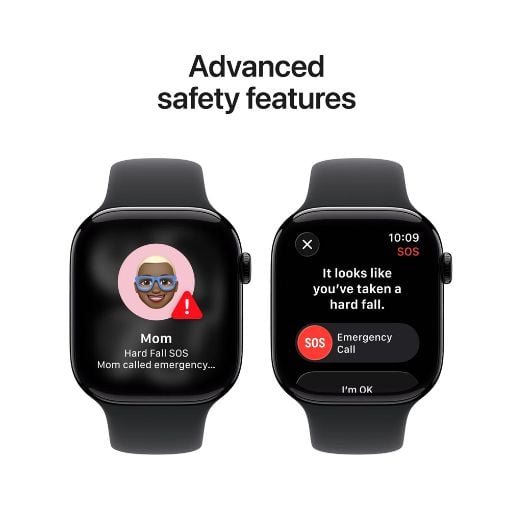 Εικόνα της Apple Watch Series 11 GPS 46mm Aluminium Jet Black with Black Sport Band (M/L) MEUX4QL/A