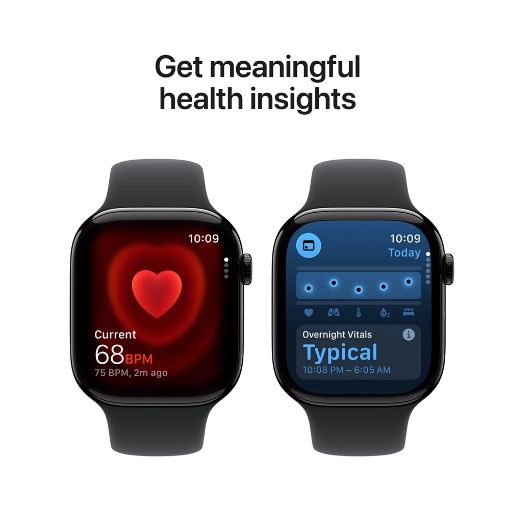 Εικόνα της Apple Watch Series 11 GPS 46mm Aluminium Jet Black with Black Sport Band (M/L) MEUX4QL/A
