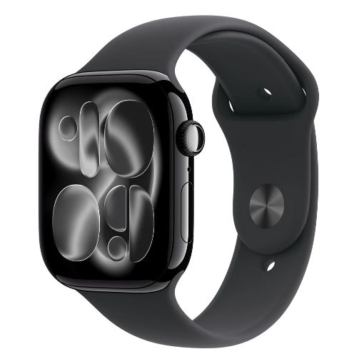Εικόνα της Apple Watch Series 11 GPS 46mm Aluminium Jet Black with Black Sport Band (M/L) MEUX4QL/A