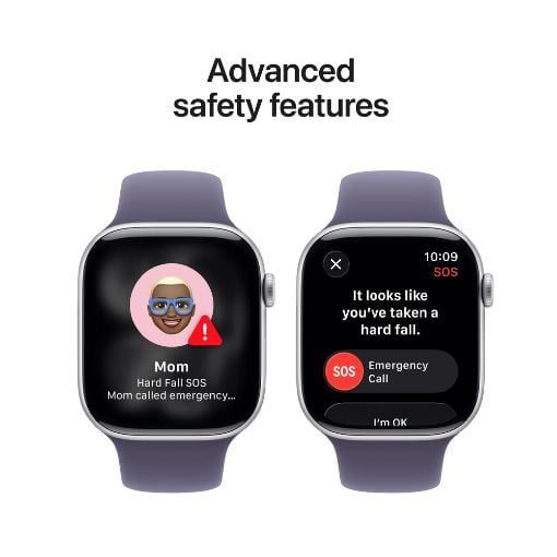 Εικόνα της Apple Watch Series 11 GPS 46mm Aluminium Silver with Purple Fog Sport Band (M/L) MEVA4QL/A