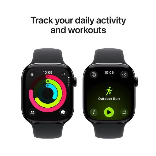 Εικόνα της Apple Watch Series 11 GPS 42mm Aluminium Jet Black with Black Sport Band (S/M) MEQT4QL/A