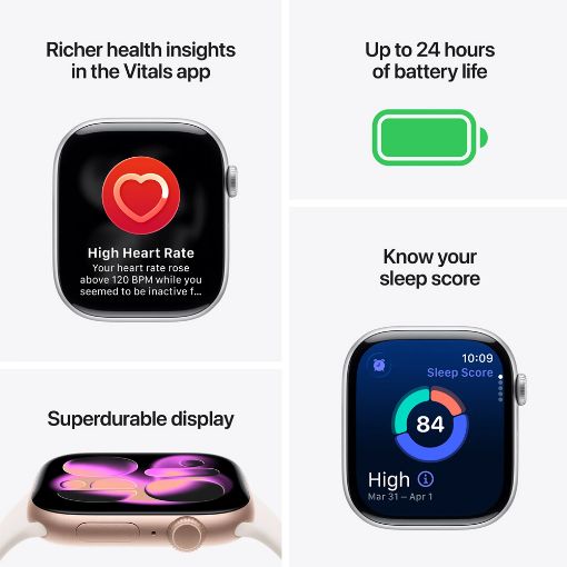 Εικόνα της Apple Watch Series 11 GPS 42mm Aluminium Jet Black with Black Sport Band (S/M) MEQT4QL/A
