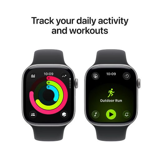 Εικόνα της Apple Watch Series 11 GPS 42mm Aluminium Space Grey with Black Sport Band (S/M) MEQW4QL/A