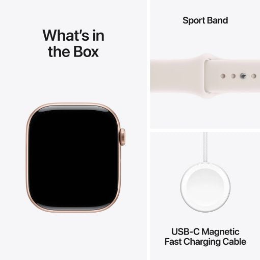 Εικόνα της Apple Watch Series 11 GPS 42mm Aluminium Rose Gold with Light Blush Sport Band (S/M) MEU04QL/A