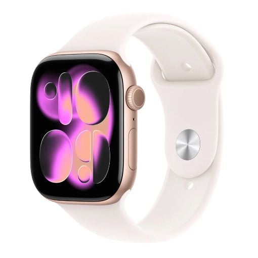 Εικόνα της Apple Watch Series 11 GPS 42mm Aluminium Rose Gold with Light Blush Sport Band (S/M) MEU04QL/A