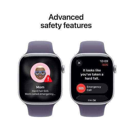 Εικόνα της Apple Watch Series 11 GPS 42mm Aluminium Silver with Purple Fog Sport Band (M/L) MEU74QL/A