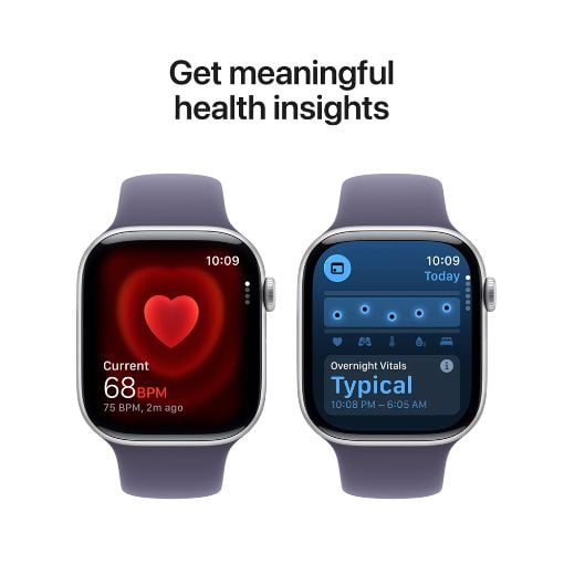 Εικόνα της Apple Watch Series 11 GPS 42mm Aluminium Silver with Purple Fog Sport Band (M/L) MEU74QL/A