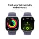 Εικόνα της Apple Watch Series 11 GPS 42mm Aluminium Silver with Purple Fog Sport Band (M/L) MEU74QL/A