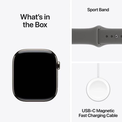 Εικόνα της Apple Watch Series 11 GPS + Cellular 42mm Titanium Natural with Stone Grey Band (M/L) MF8N4QL/A