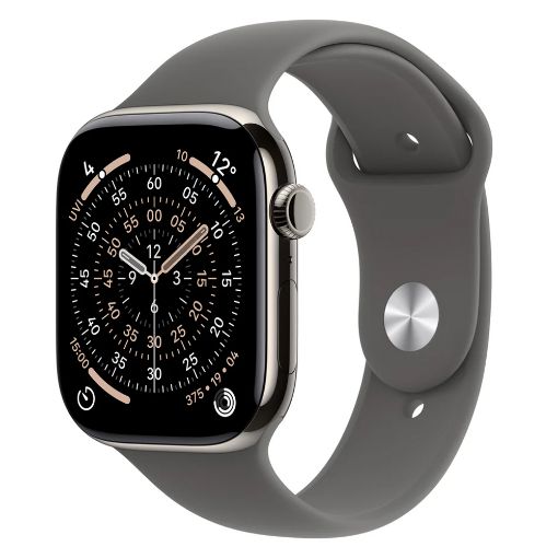Εικόνα της Apple Watch Series 11 GPS + Cellular 42mm Titanium Natural with Stone Grey Band (M/L) MF8N4QL/A