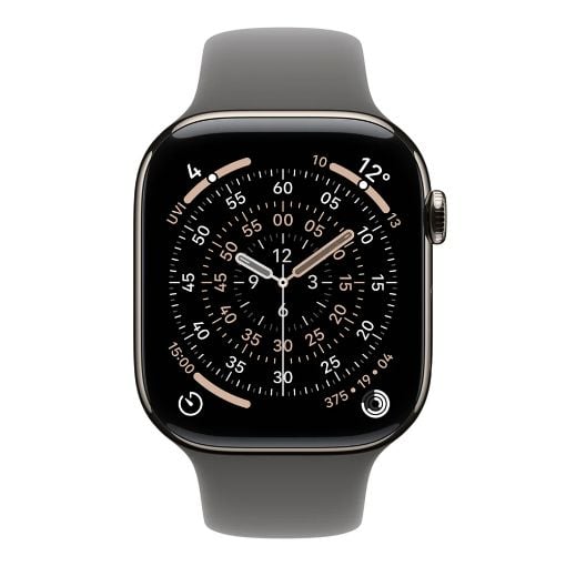 Εικόνα της Apple Watch Series 11 GPS + Cellular 42mm Titanium Natural with Stone Grey Band (M/L) MF8N4QL/A