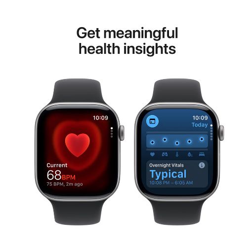 Εικόνα της Apple Watch Series 11 GPS + Cellular 46mm Aluminium Space Grey with Black Sport Band (S/M) MFC94QL/A
