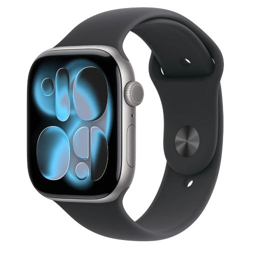 Εικόνα της Apple Watch Series 11 GPS + Cellular 46mm Aluminium Space Grey with Black Sport Band (S/M) MFC94QL/A