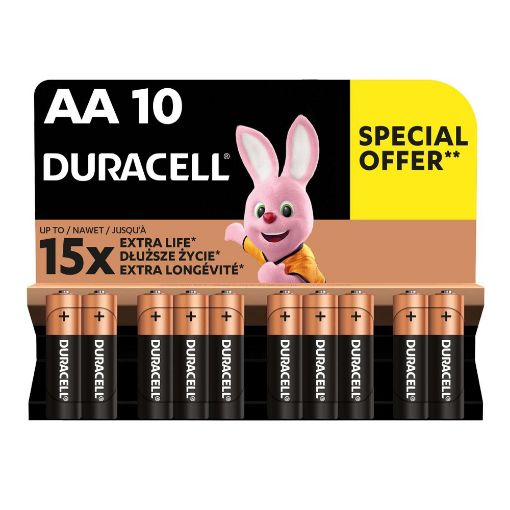 Εικόνα της Αλκαλικές Μπαταρίες AA Duracell 1.5V 10τμχ 20369