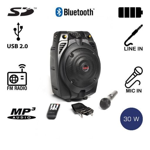 Εικόνα της Ηχείο Akai SS022A-X6 Karaoke Bluetooth 30W Black