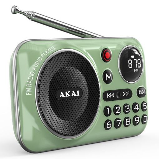 Εικόνα της Φορητό Ραδιόφωνο Akai APR-500 Bluetooth 2.5W Green