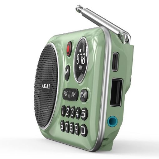 Εικόνα της Φορητό Ραδιόφωνο Akai APR-500 Bluetooth 2.5W Green