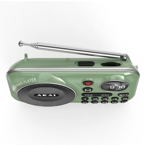Εικόνα της Φορητό Ραδιόφωνο Akai APR-500 Bluetooth 2.5W Green