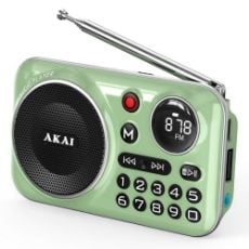 Εικόνα της Φορητό Ραδιόφωνο Akai APR-500 Bluetooth 2.5W Green