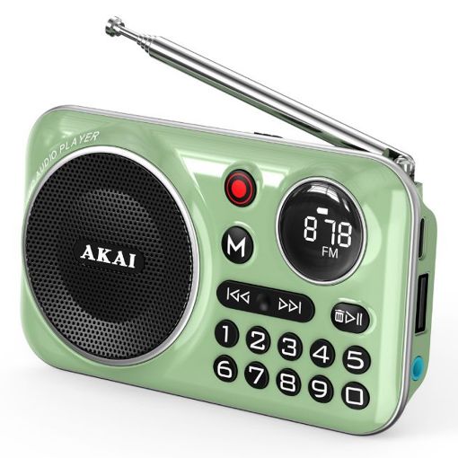 Εικόνα της Φορητό Ραδιόφωνο Akai APR-500 Bluetooth 2.5W Green