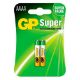 Εικόνα της Αλκαλικές Μπαταρίες AAAA GP Batteries Super 1.5V 2τμχ 16242