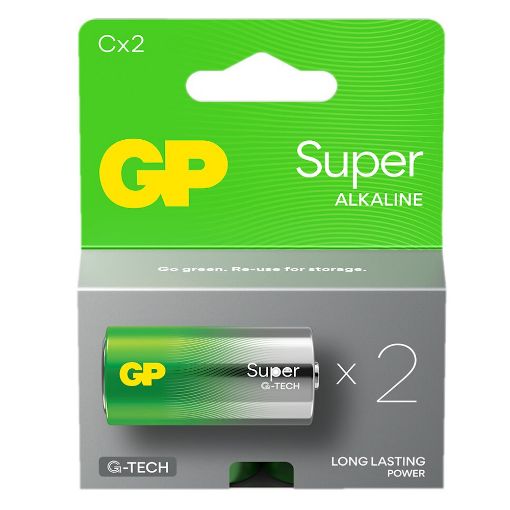 Εικόνα της Αλκαλικές Μπαταρίες C GP Batteries Super 1.5V 2τμχ 20298