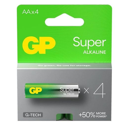 Εικόνα της Αλκαλικές Μπαταρίες AA GP Batteries Super 1.5V 4τμχ 20300