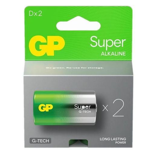 Εικόνα της Αλκαλικές Μπαταρίες D GP Batteries Super 1.5V 2τμχ 20308