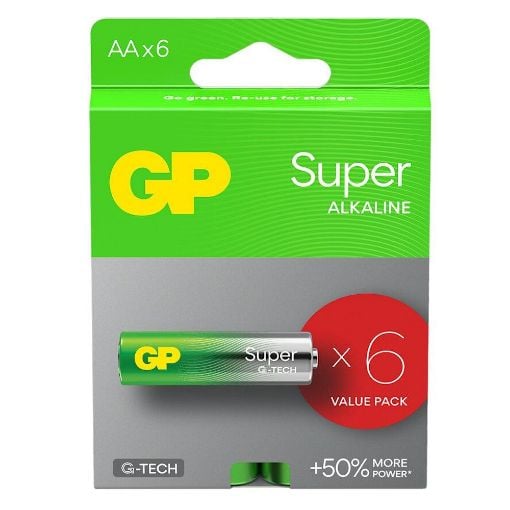 Εικόνα της Αλκαλικές Μπαταρίες AA GP Batteries Super 1.5V 6τμχ 20473