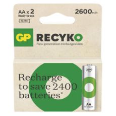 Εικόνα της Επαναφορτιζόμενες Μπαταρίες GP Batteries Recyko AA Ni-MH 2600mAh 1.2V 2τμχ 20654