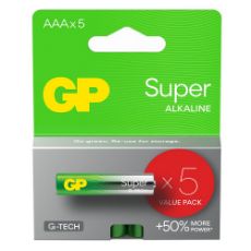 Εικόνα της Αλκαλικές Μπαταρίες AAA GP Batteries Super 1.5V 5τμχ 20765