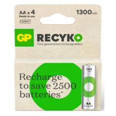 Εικόνα της Επαναφορτιζόμενες Μπαταρίες GP Batteries Recyko AA Ni-MH 1300mAh 1.2V 4τμχ 20983